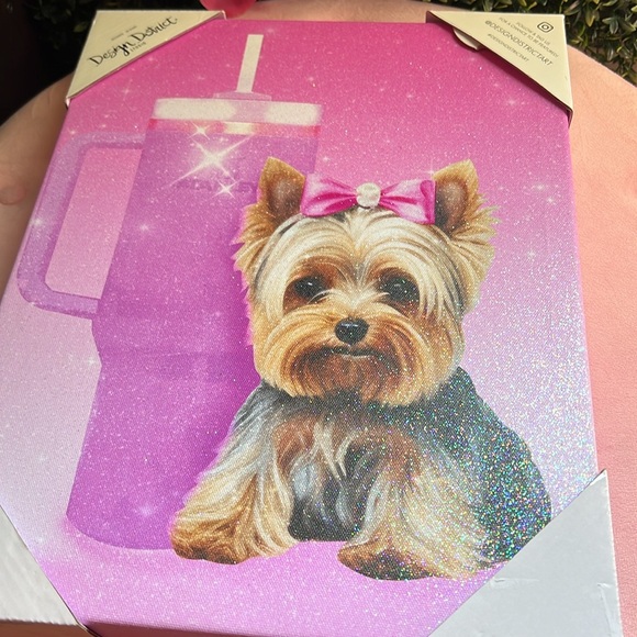 🩷🌸Pink Stanley & Yorkie glam room art - Design District - Picture 9 of 9